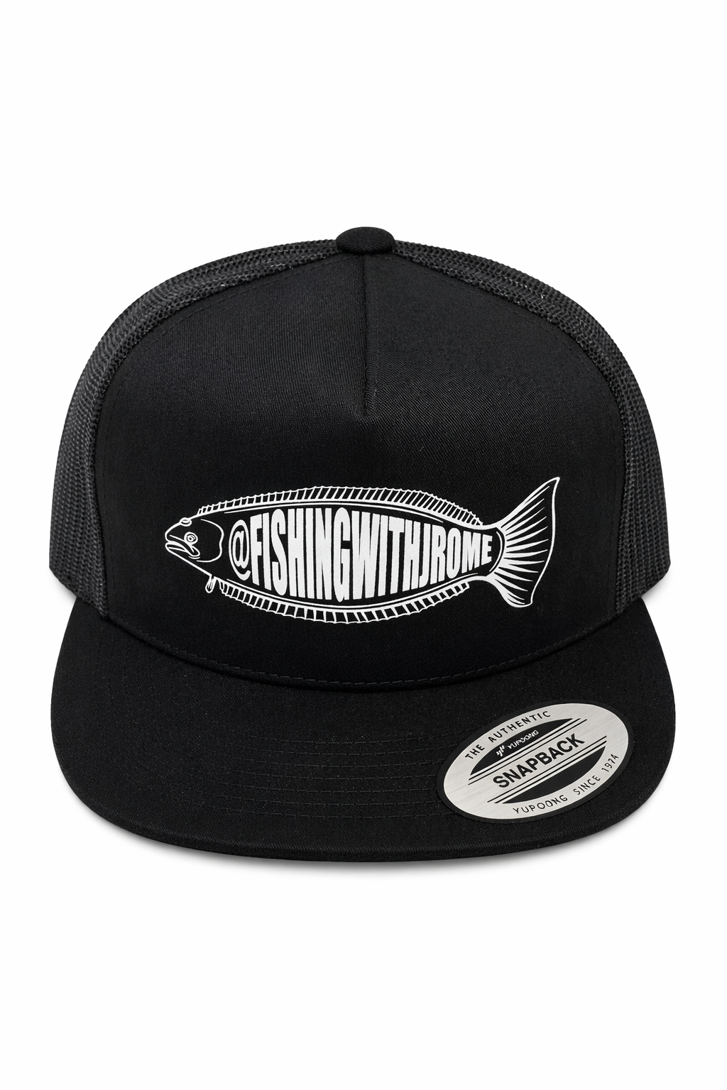 Fishing With JRome Trucker Snapback Hat - Black
